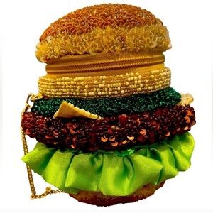Vibrant Beaded Burger Wristlet